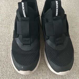 Skechers Black Mesh Slip-On Shoes